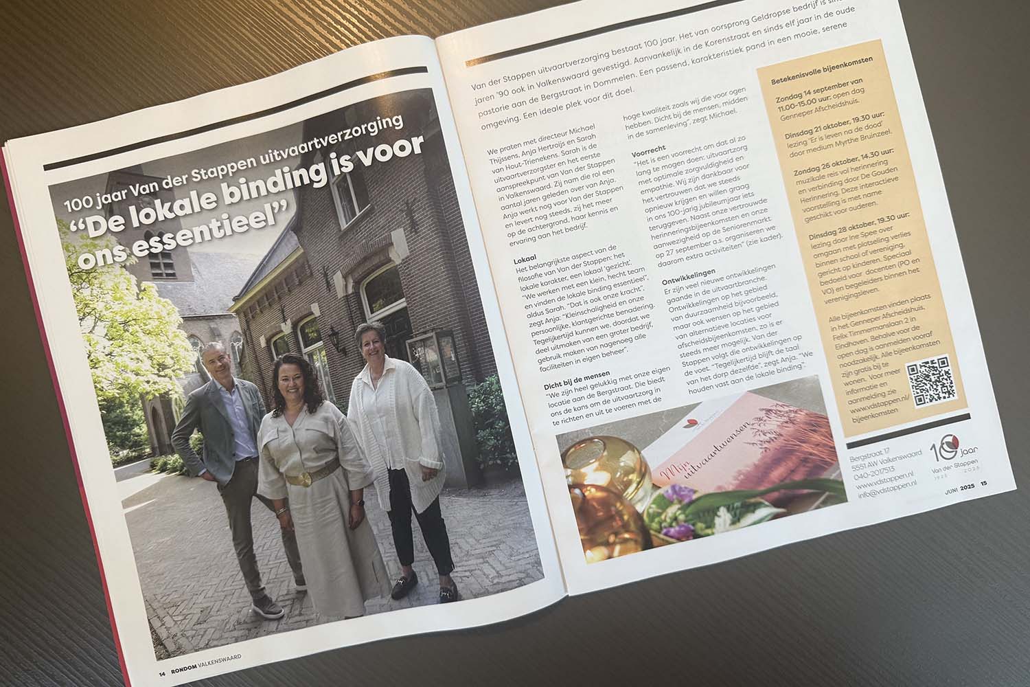 Van der Stappen uitvaartverzorging al decennialang vertrouwd in Valkenswaard